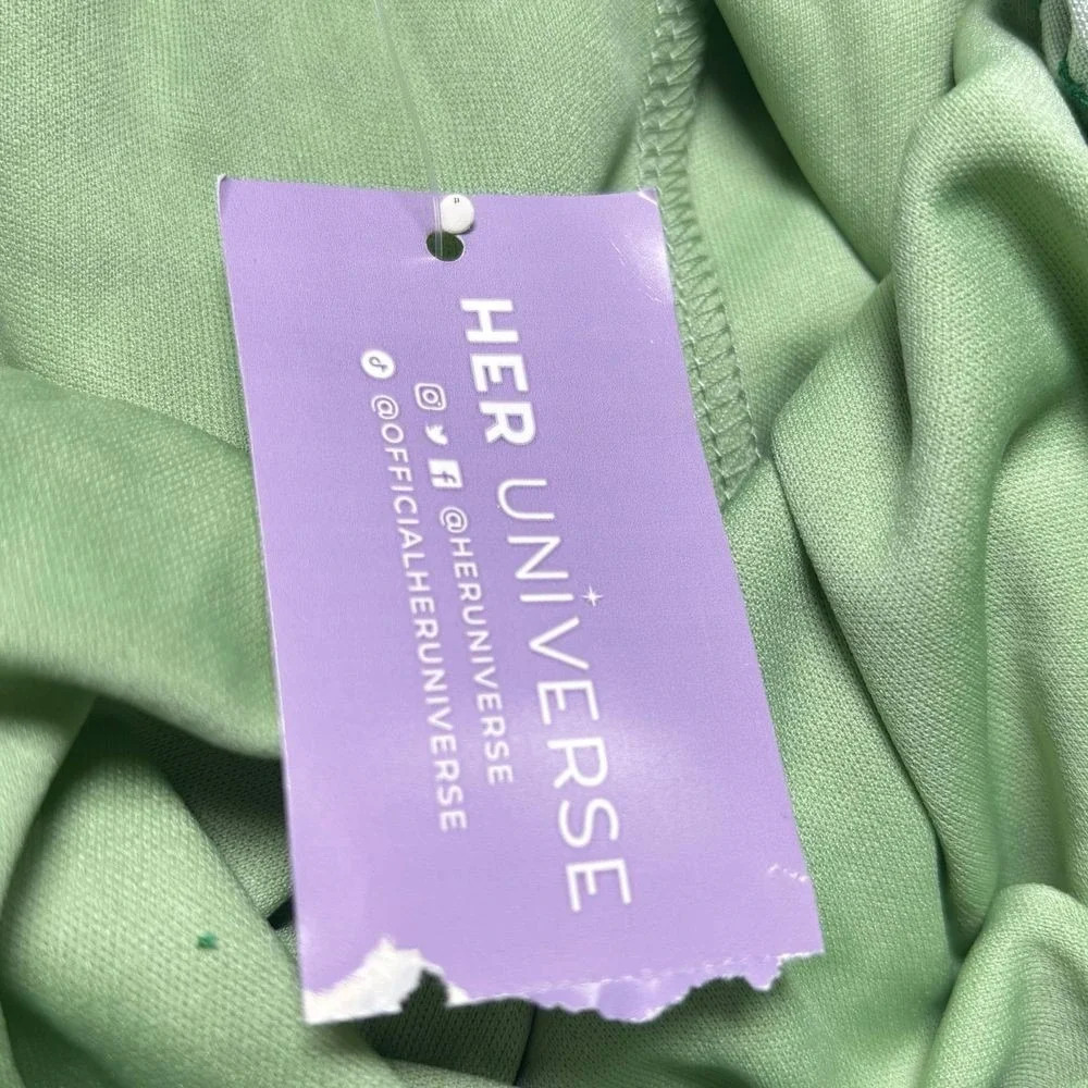 Her Universe Star Wars Grogu‎ Tiered Midi Skirt Light Green Women's Size 1 - Picture 5 of 8